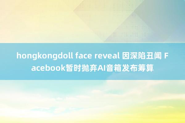 hongkongdoll face reveal 因深陷丑闻 Facebook暂时抛弃AI音箱发布筹算