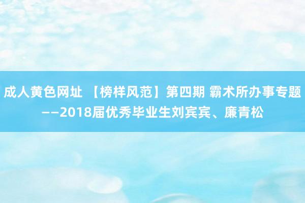 成人黄色网址 【榜样风范】第四期 霸术所办事专题——2018届优秀毕业生刘宾宾、廉青松