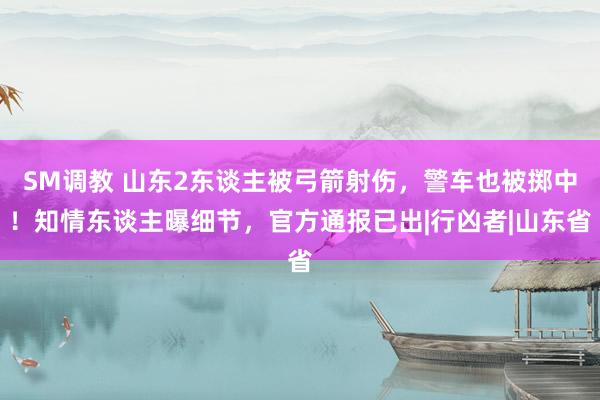 SM调教 山东2东谈主被弓箭射伤，警车也被掷中！知情东谈主曝细节，官方通报已出|行凶者|山东省