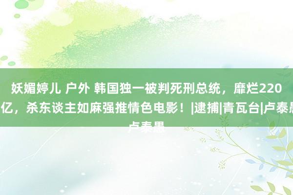 妖媚婷儿 户外 韩国独一被判死刑总统，靡烂2200亿，杀东谈主如麻强推情色电影！|逮捕|青瓦台|卢泰愚