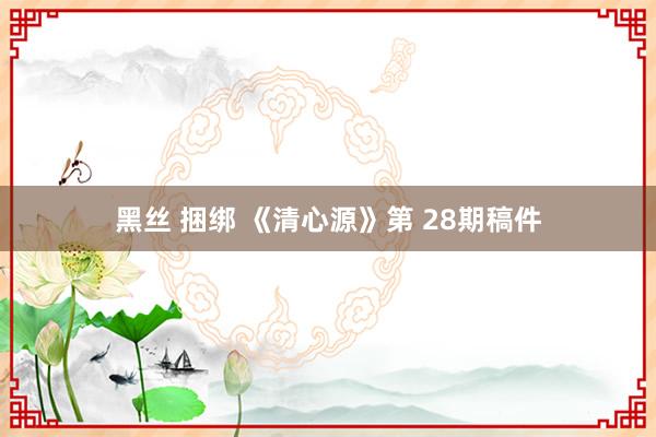 黑丝 捆绑 《清心源》第 28期稿件