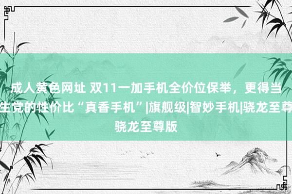 成人黄色网址 双11一加手机全价位保举，更得当学生党的性价比“真香手机”|旗舰级|智妙手机|骁龙至尊版