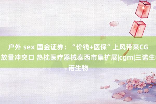 户外 sex 国金证券：“价钱+医保”上风带来CGM放量冲突口 热枕医疗器械泰西市集扩展|cgm|三诺生物