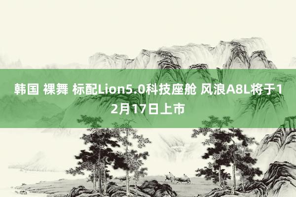 韩国 裸舞 标配Lion5.0科技座舱 风浪A8L将于12月17日上市