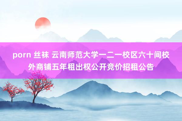 porn 丝袜 云南师范大学一二一校区六十间校外商铺五年租出权公开竞价招租公告